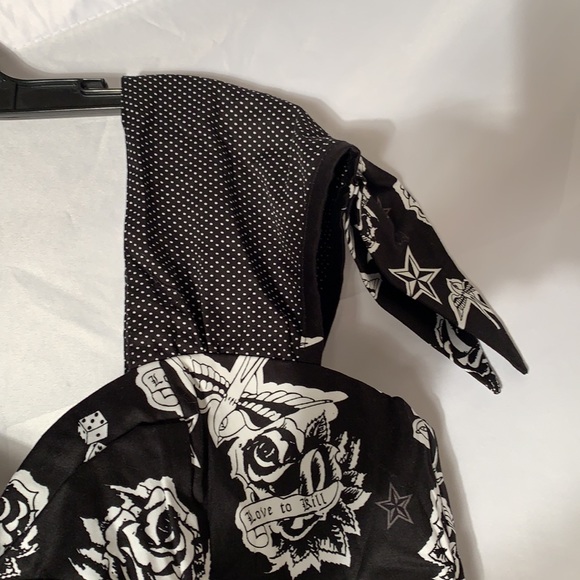 Living Dead Souls Black Tank Roses Dice Stars Bird - Picture 3 of 7